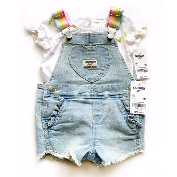 OshKosh B'gosh Other - NWT OshKosh Two Piece Overall Set Size 6 Months